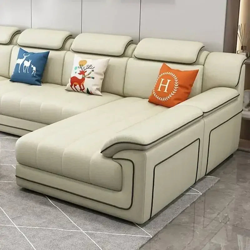 Wood Beige European Sofa