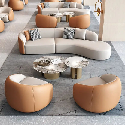Modern Midcentury Sectional Sofa Set