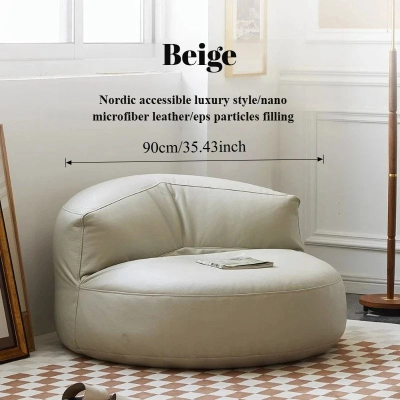 Single Person Reclining Lazy Sofa Chair with Thickened Leather