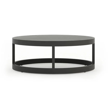 360° Round Outdoor Sofa Set | Deep Grey Aluminum Patio Furniture | Waterproof Garden Balcony Furniture
