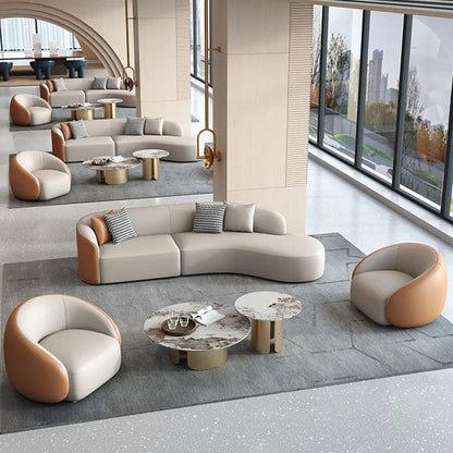 Modern Midcentury Sectional Sofa Set