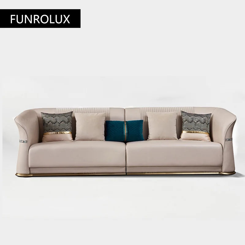 Post-Modern Leather Sofa