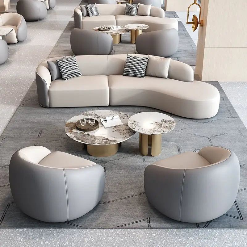 Modern Midcentury Sectional Sofa Set