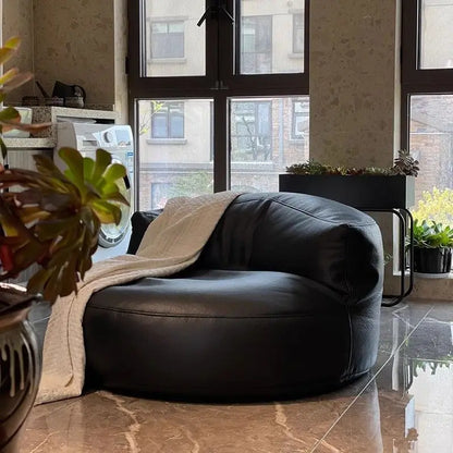 Single Person Reclining Lazy Sofa Chair with Thickened Leather