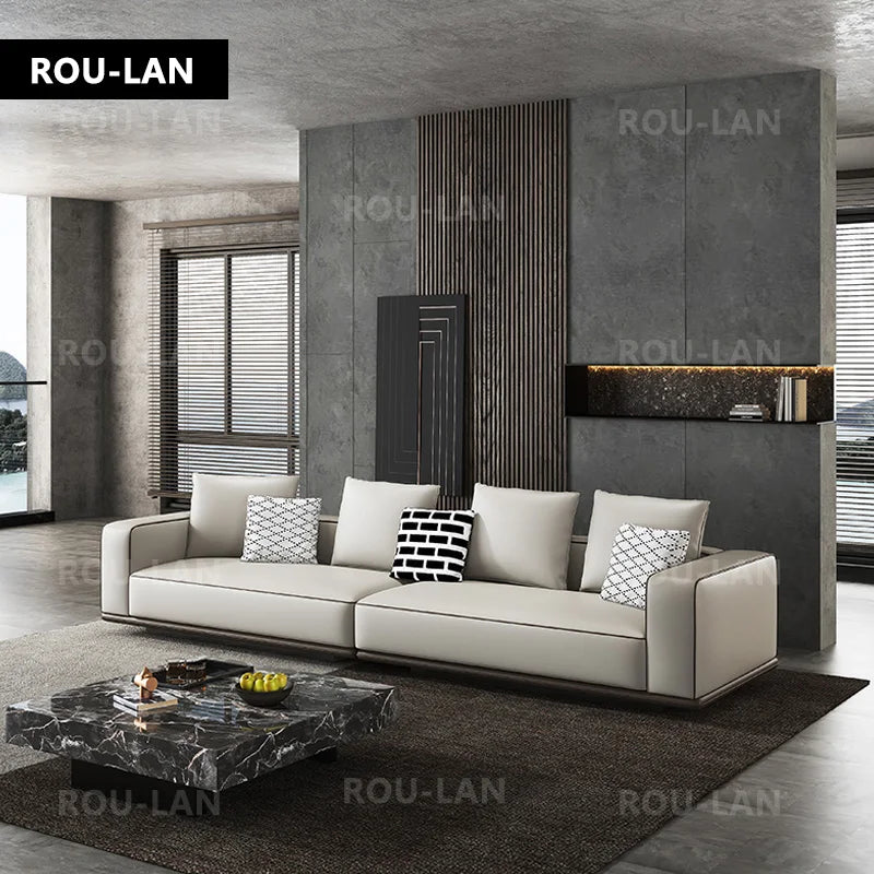 Simple Leather Sofa