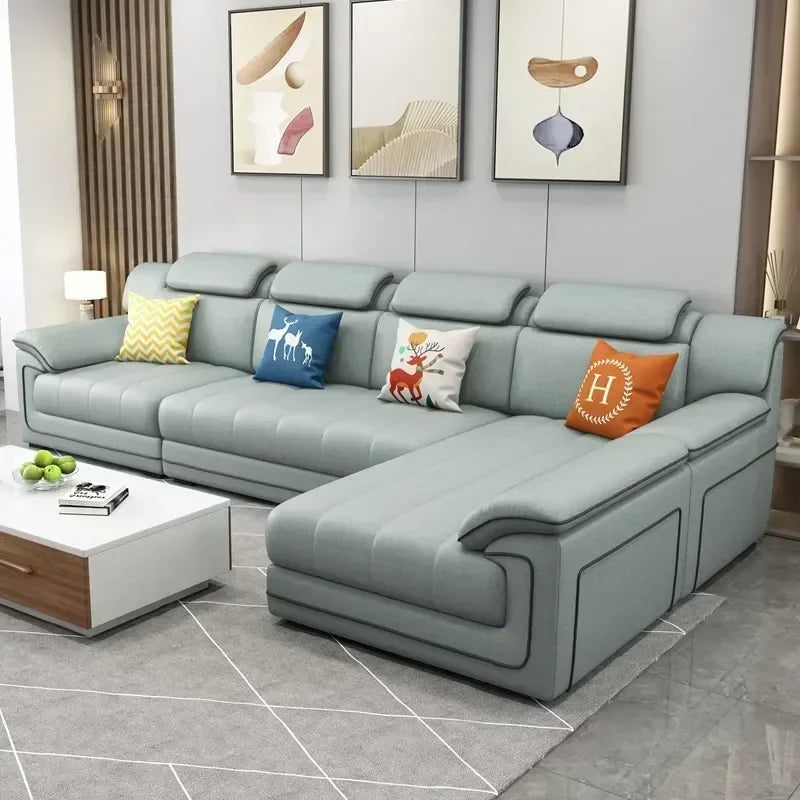 Wood Beige European Sofa