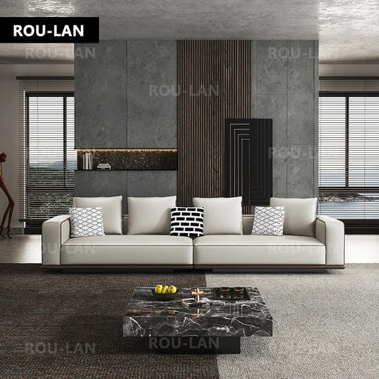 Simple Leather Sofa