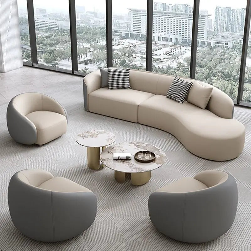 Modern Midcentury Sectional Sofa Set