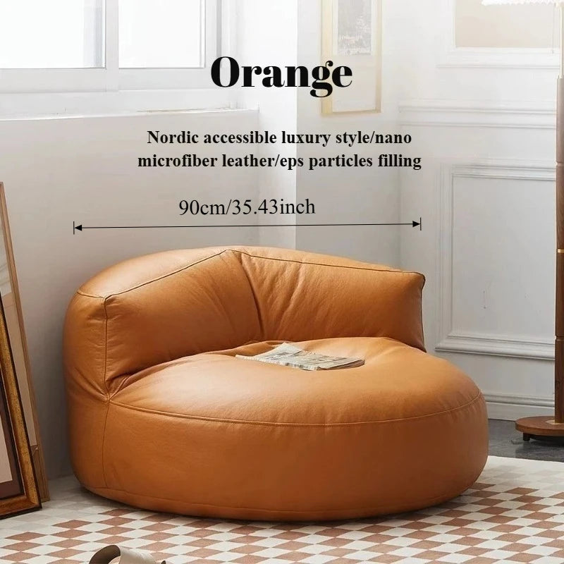 Single Person Reclining Lazy Sofa Chair with Thickened Leather