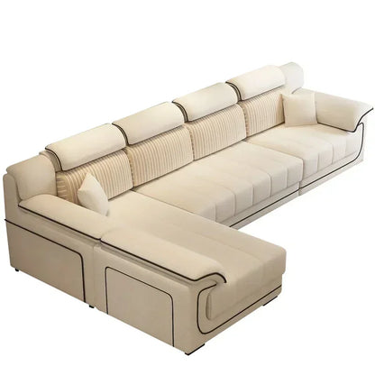 Wood Beige European Sofa