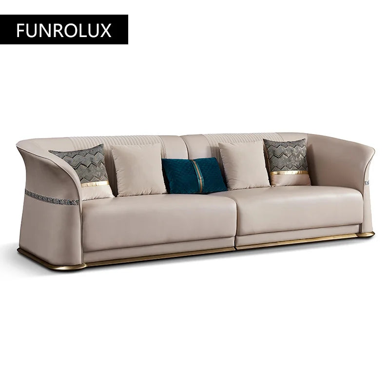 Post-Modern Leather Sofa